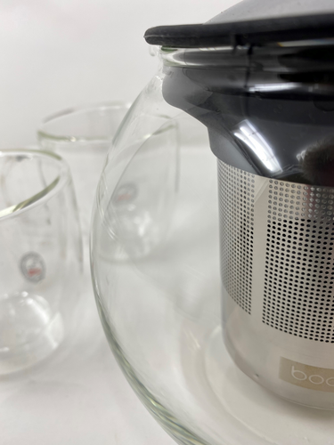 Bodum Glass Teapot with Steel Infuser Press