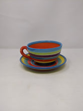 Load image into Gallery viewer, Reckless Large Candy Stripe Breakfast Mug and Saucer