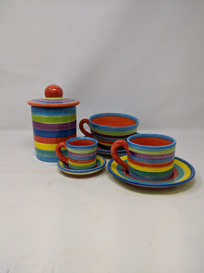 Reckless Espresso Candy Stripe Cup and Saucer
