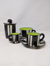 Load image into Gallery viewer, Reckless Espresso Broad Stripe Cup and Saucer