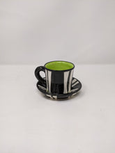 Load image into Gallery viewer, Reckless Espresso Broad Stripe Cup and Saucer