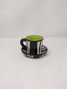 Reckless Espresso Broad Stripe Cup and Saucer