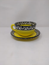 Load image into Gallery viewer, Reckless Large Aztec Breakfast Cup and Saucer