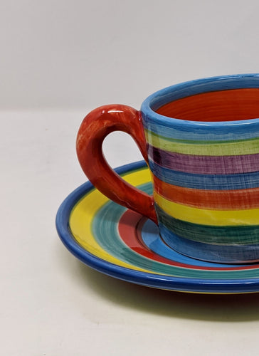 Reckless Medium Candy Stripe Cup and Saucer